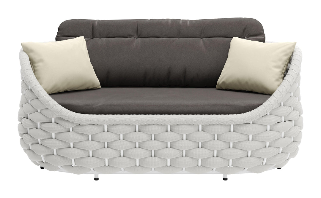 SwayLiving Coral Reef Loveseat Gray OUTDOOR SOFAS + SECTIONALS