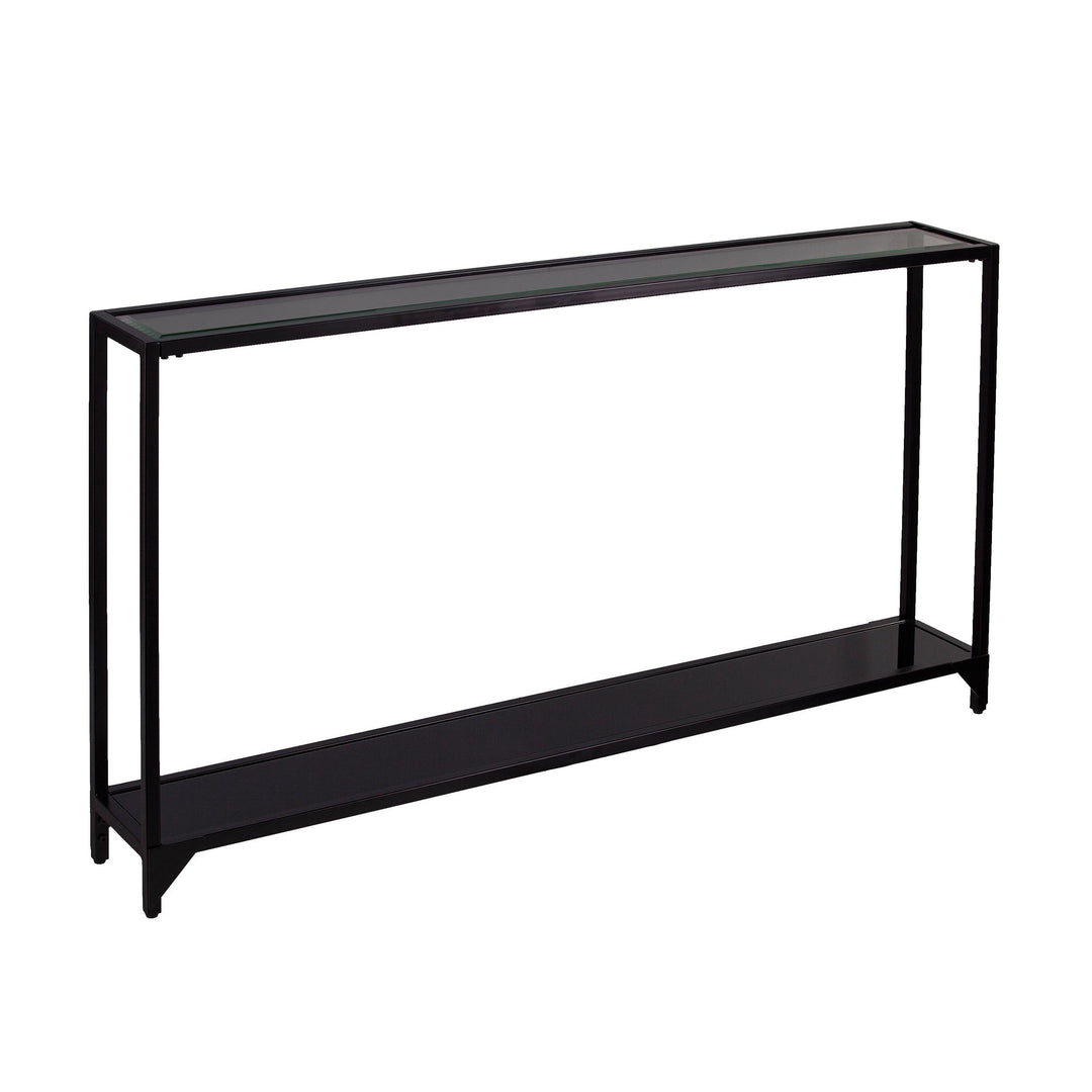 SwayLiving Bergen Glass Console Table - Black CONSOLE TABLES
