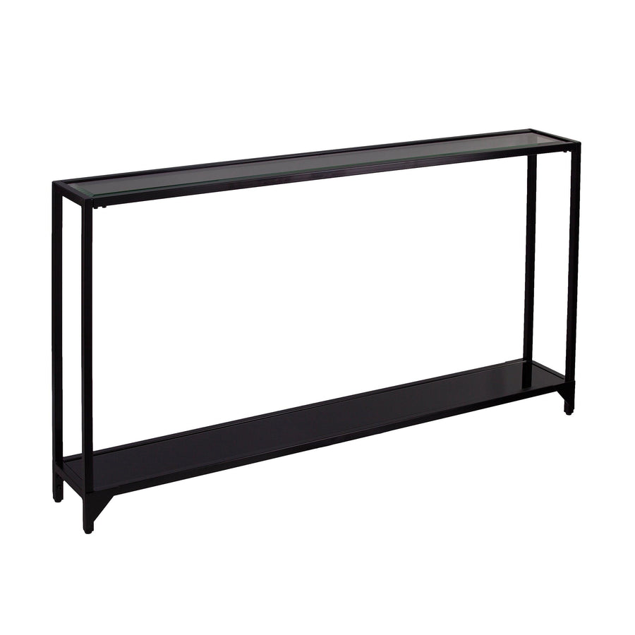 SwayLiving Bergen Glass Console Table - Black CONSOLE TABLES