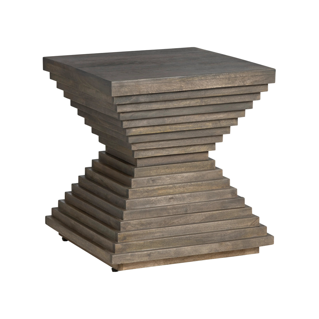 SwayLiving Stacked Hourglass Wood End Table ACCENT TABLES