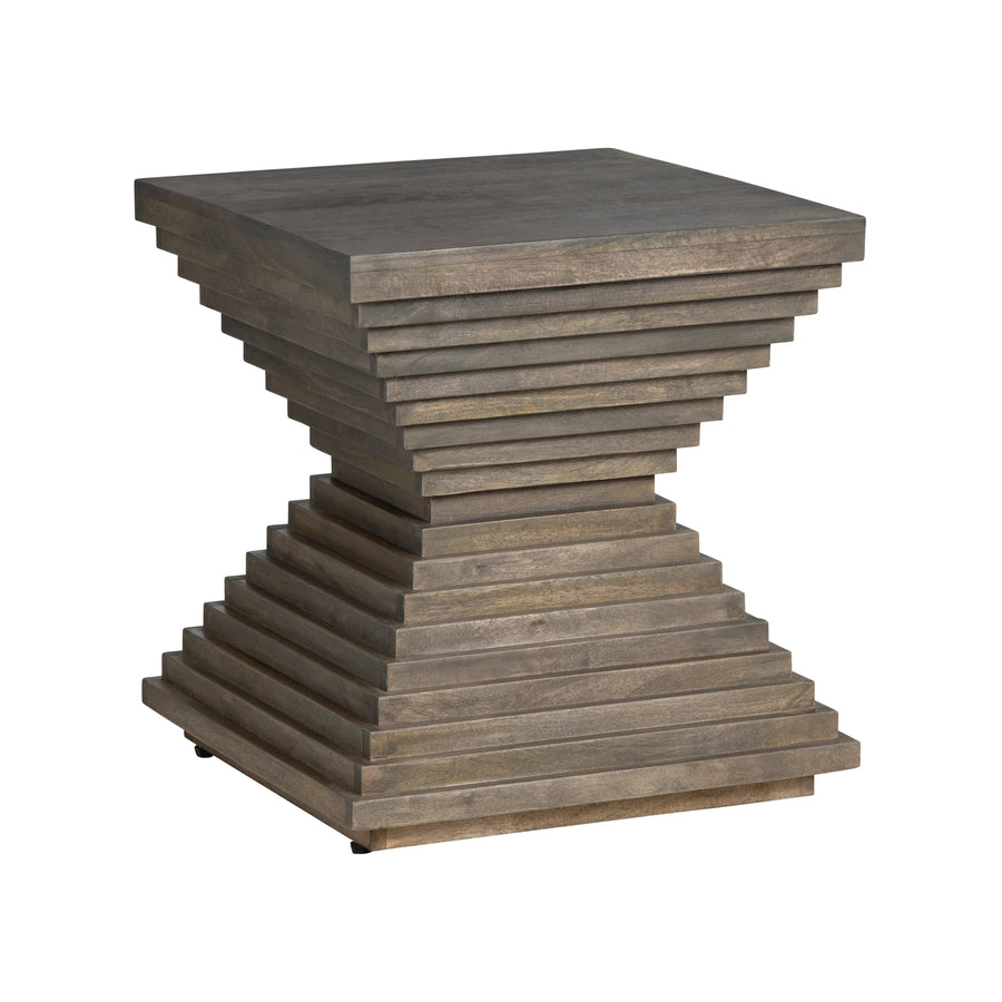 SwayLiving Stacked Hourglass Wood End Table ACCENT TABLES