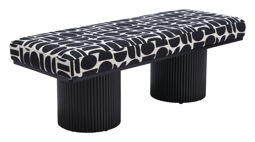 SwayLiving Botoia Bench Black & White BENCHES