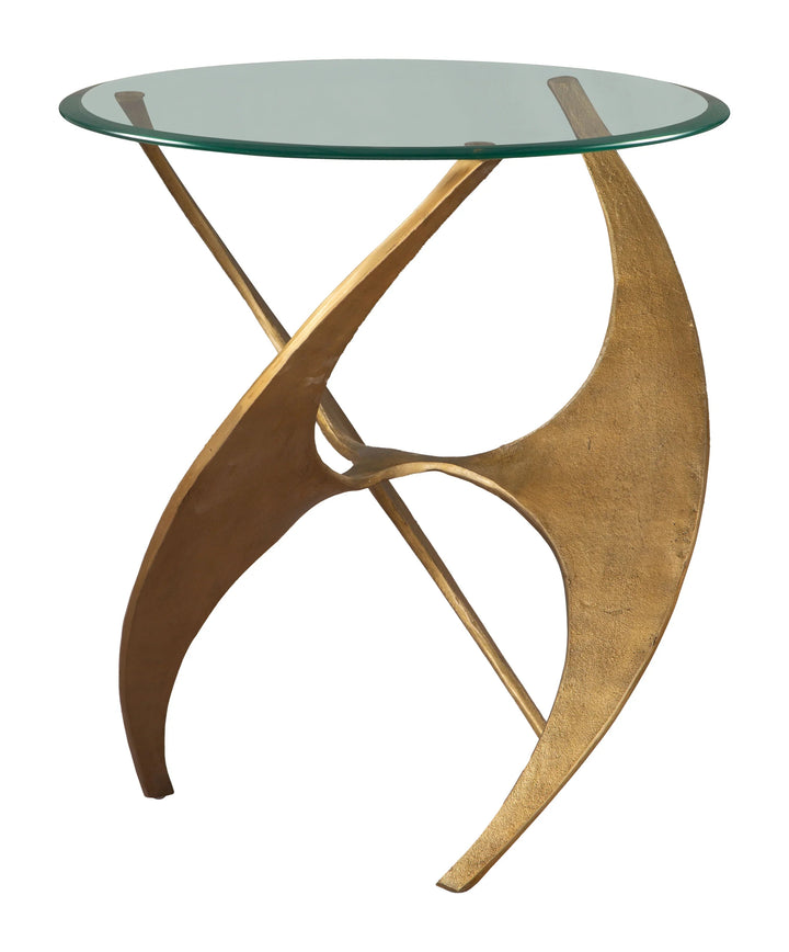 SwayLiving Sabel Side Table Gold ACCENT TABLES