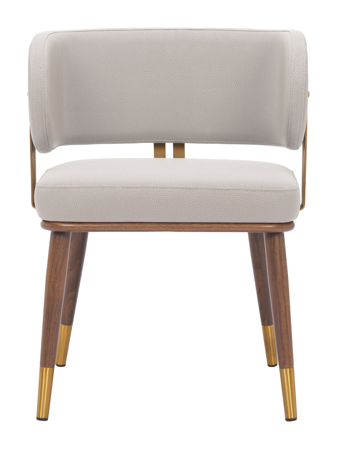 Brew Dining Chair Beige & Walnut