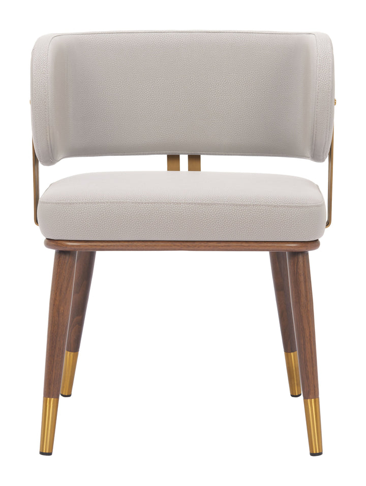 Brew Dining Chair Beige & Walnut