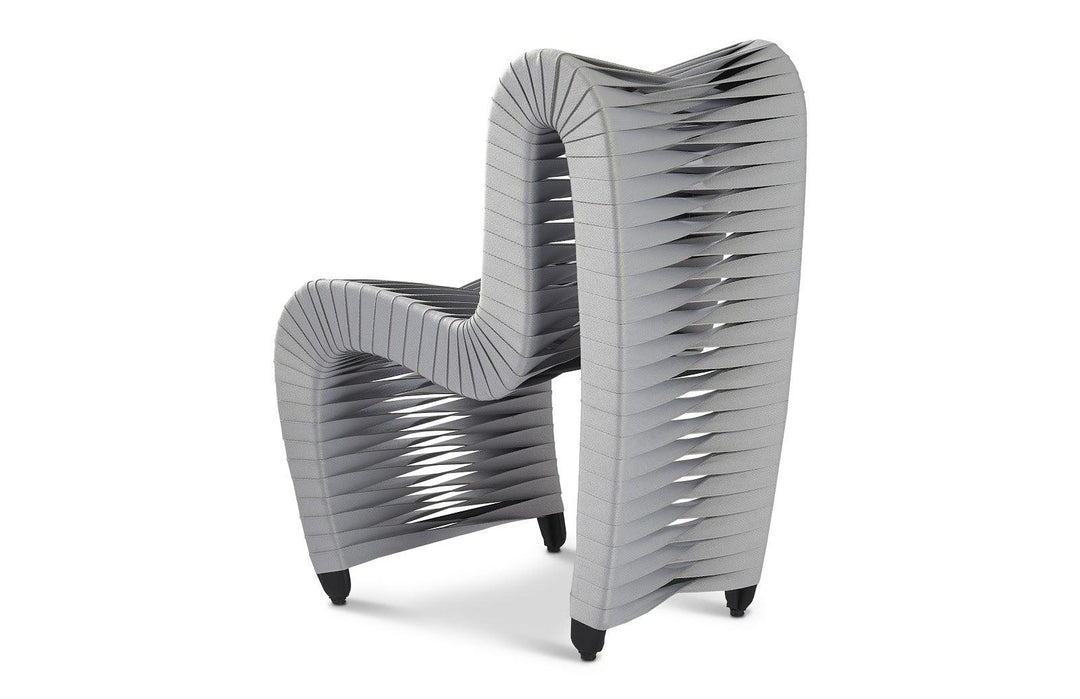 SwayLiving Seat Belt Dining Chair, Gray/Gray - Set of 2 DINING CHAIRS