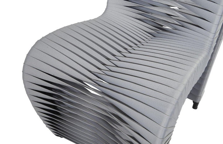 SwayLiving Seat Belt Dining Chair, Gray/Gray - Set of 2 DINING CHAIRS