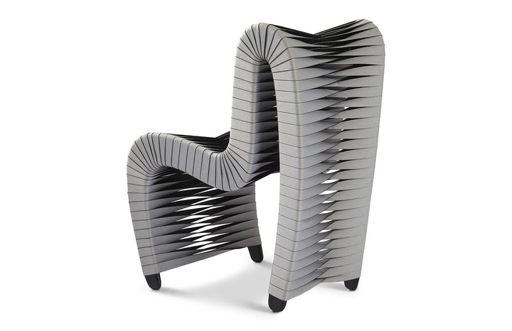 SwayLiving Seat Belt Dining Chair, Gray/Black - Set of 2 DINING CHAIRS