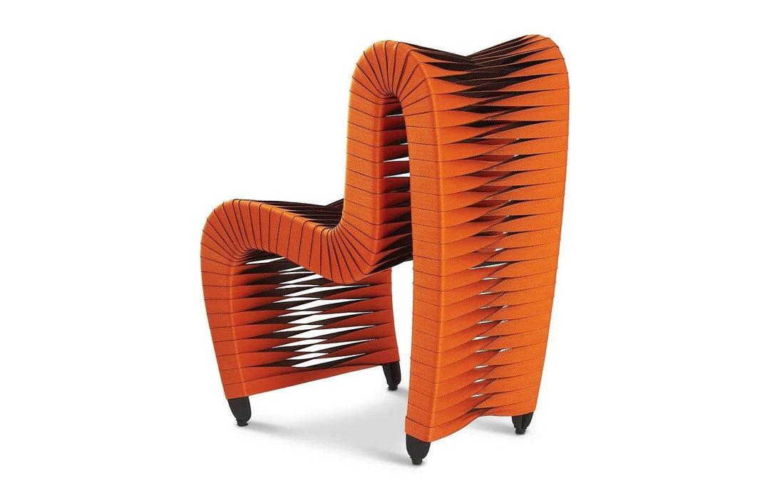 SwayLiving Seat Belt Dining Chair, Orange - Set of 2 DINING CHAIRS