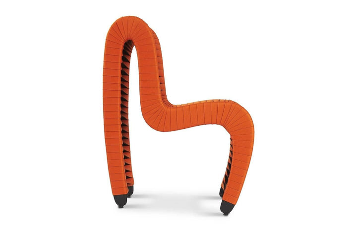 SwayLiving Seat Belt Dining Chair, Orange - Set of 2 DINING CHAIRS