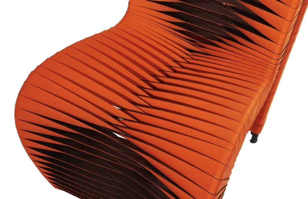 SwayLiving Seat Belt Dining Chair, Orange - Set of 2 DINING CHAIRS