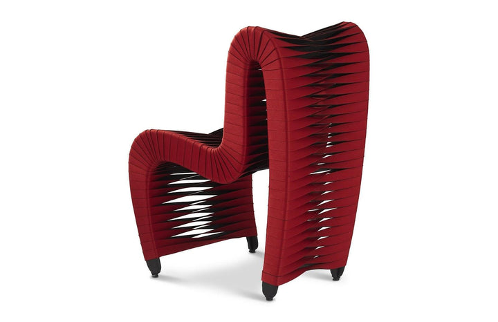 SwayLiving Seat Belt Dining Chair, Red/Black - Set of 2 DINING CHAIRS