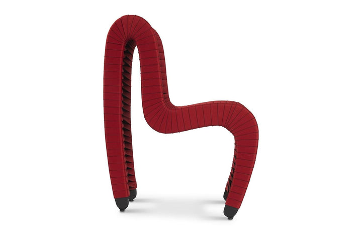 SwayLiving Seat Belt Dining Chair, Red/Black - Set of 2 DINING CHAIRS