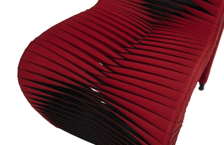 SwayLiving Seat Belt Dining Chair, Red/Black - Set of 2 DINING CHAIRS
