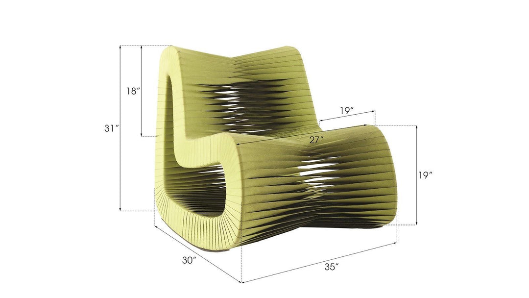 SwayLiving Seat Belt Rocking Chair, Green ACCENT + LOUNGE CHAIRS