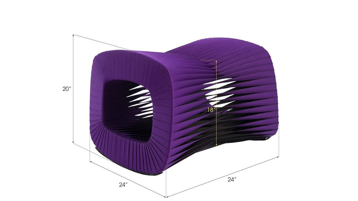 SwayLiving Seat Belt Ottoman, Purple OTTOMANS, POUFS, + STOOLS