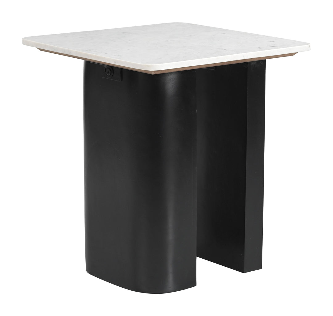 Fiora Side Table White & Black