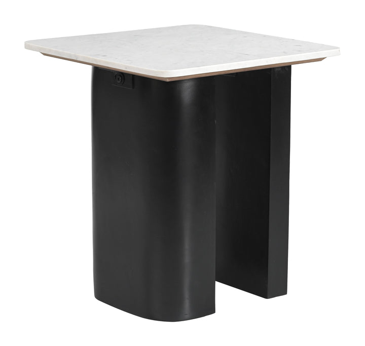 Fiora Side Table White & Black
