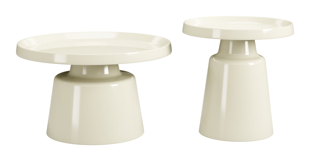 Beurre Coffee Table Set (2-Piece) Ivory