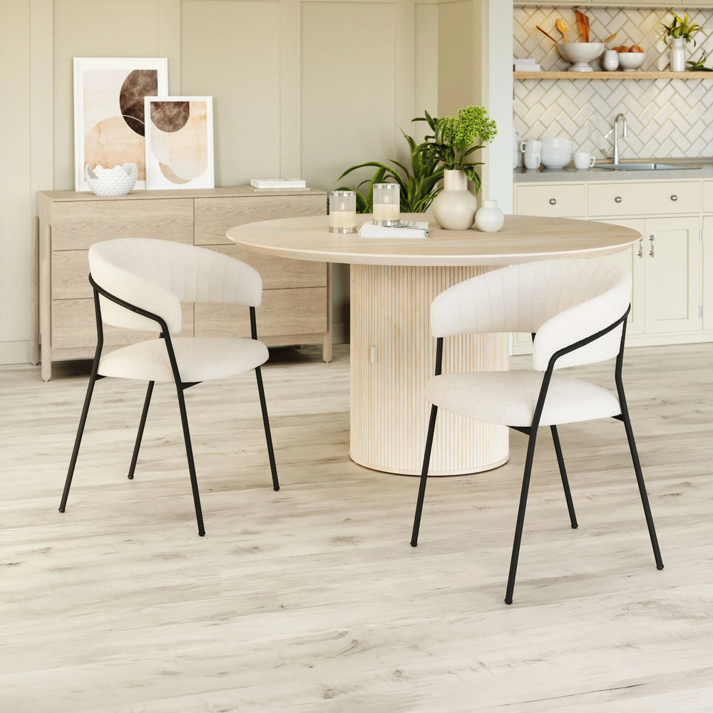 SwayLiving Josephine Dining Chair (Set of 2) Cream DINING CHAIRS