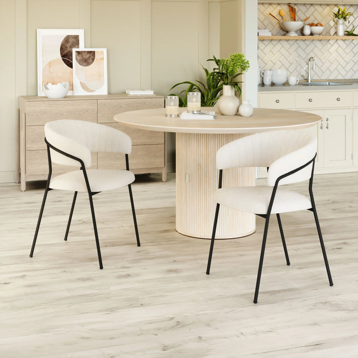SwayLiving Josephine Dining Chair (Set of 2) Cream DINING CHAIRS