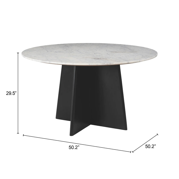 SwayLiving Strela Dining Table White & Black DINING TABLES