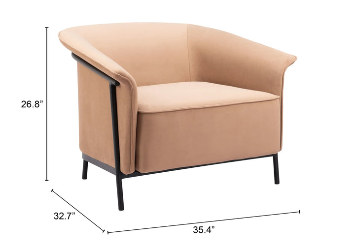 SwayLiving Burry Accent Chair Tan ACCENT + LOUNGE CHAIRS
