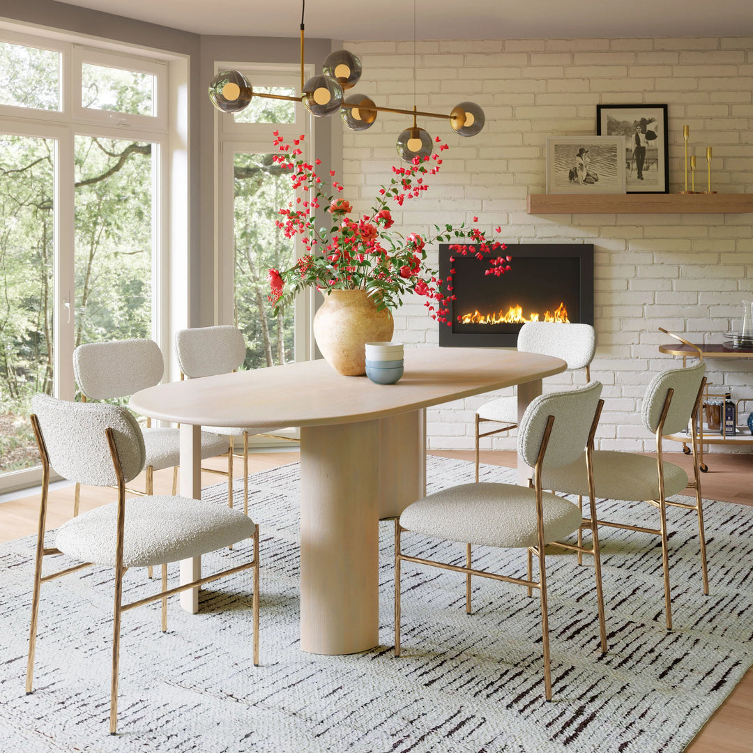 SwayLiving Sydhavnen Dining Chair Cream & Gold - Set of 2 DINING CHAIRS