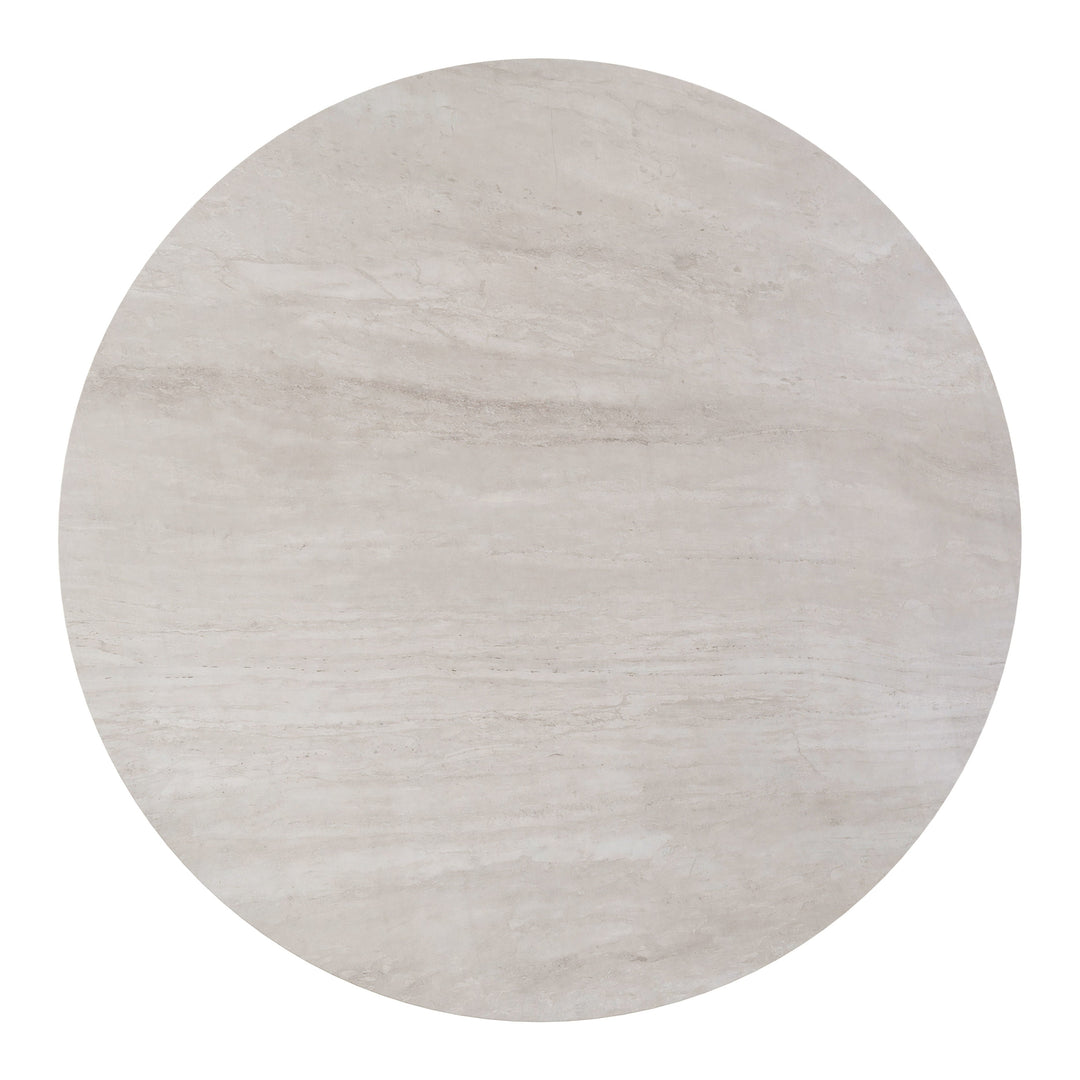 Plinn Dining Table Light Beige & White