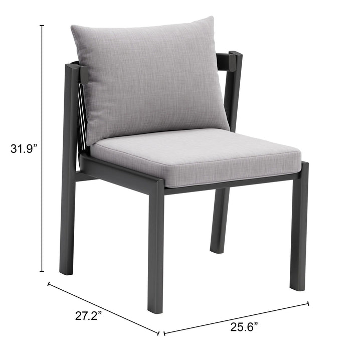 SwayLiving Horizon Dining Chair (Set of 2) Gray OUTDOOR DINING CHAIRS