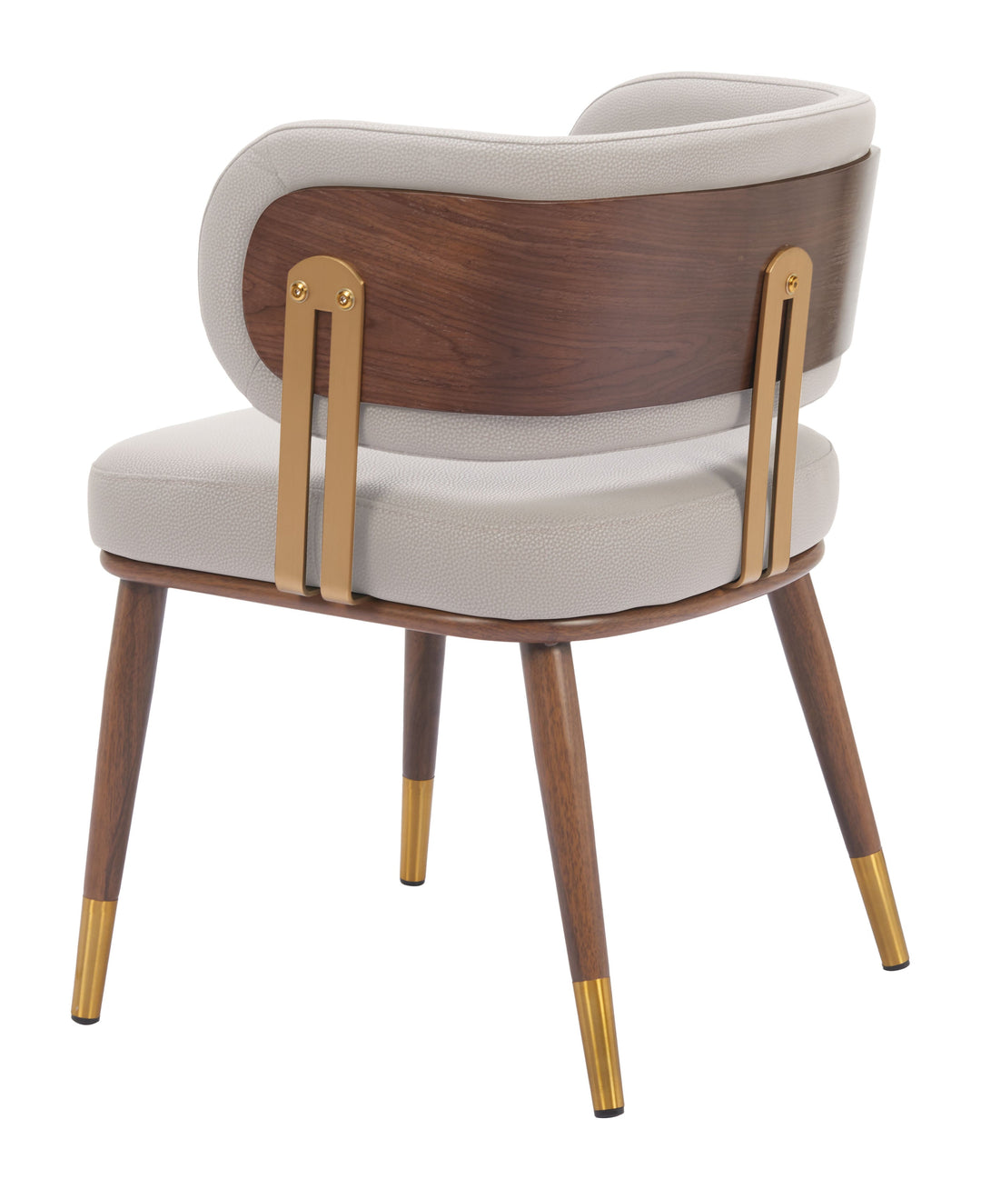 Brew Dining Chair Beige & Walnut