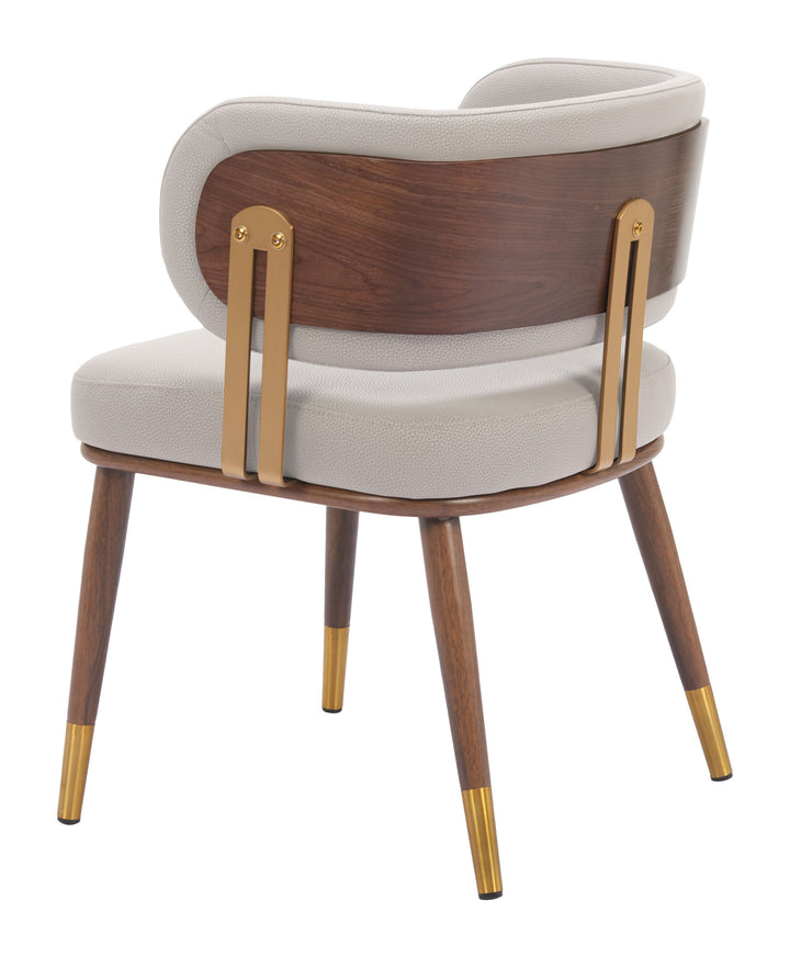 Brew Dining Chair Beige & Walnut