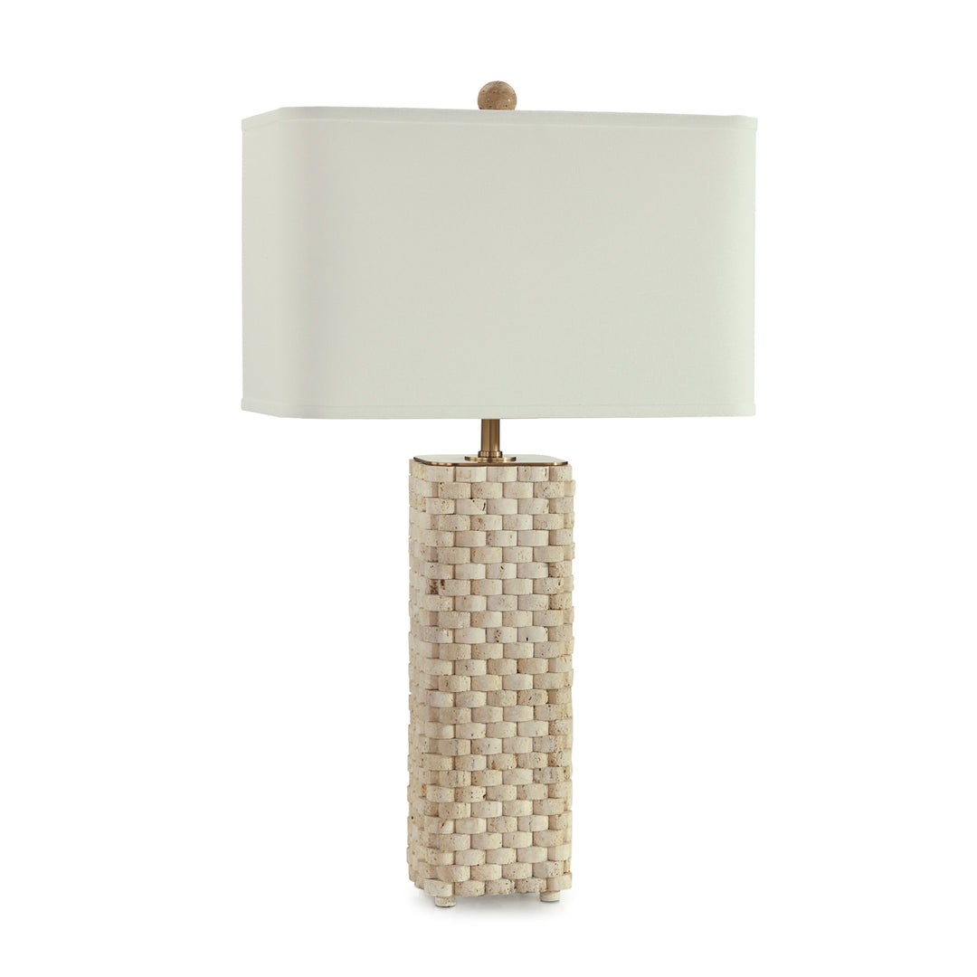 Travertine Weave Table Lamp