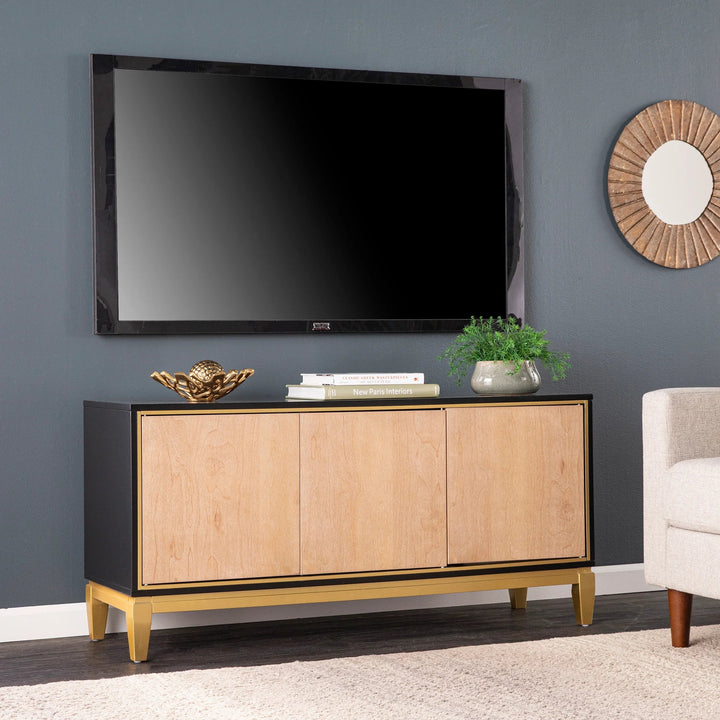 SwayLiving Addleston 3-Door Media Stand MEDIA + TV STANDS