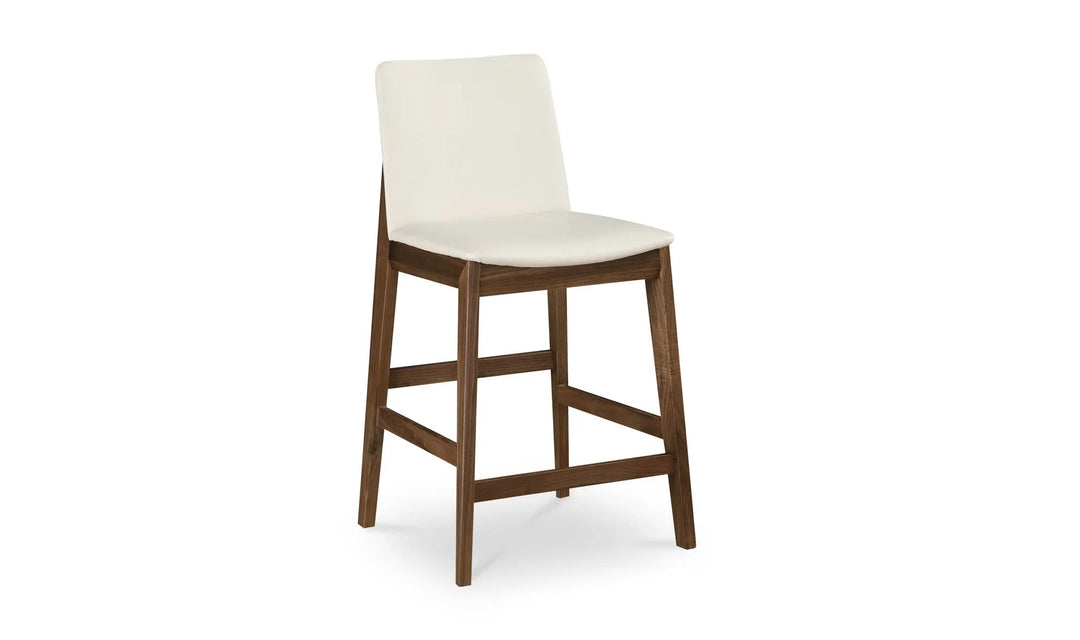 Deco Counter Stool White PVC - SwayLiving