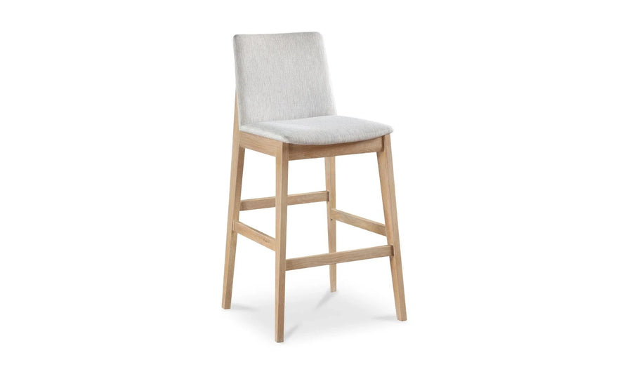 Deco Oak Barstool Light Grey - SwayLiving
