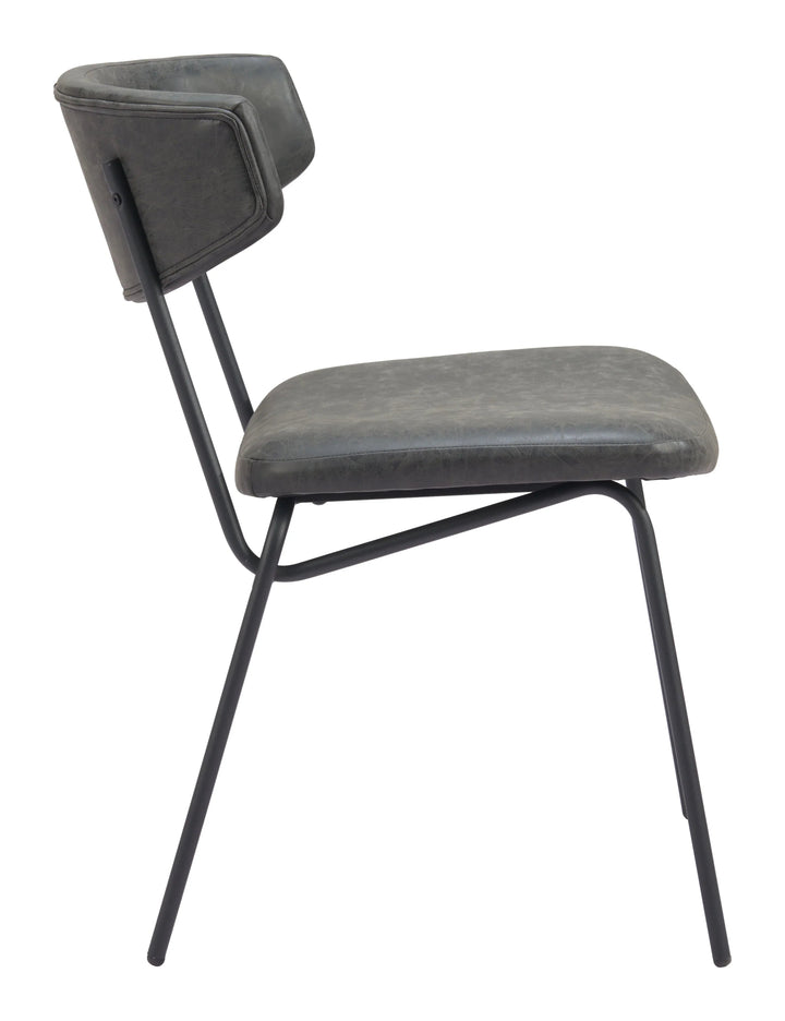 SwayLiving Charon Dining Chair (Set of 2) Vintage Black DINING CHAIRS
