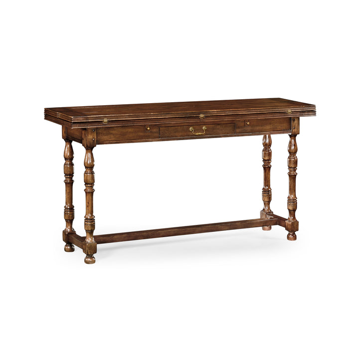 SwayLiving Casual Accents Small Walnut Hunt Table CONSOLE TABLES
