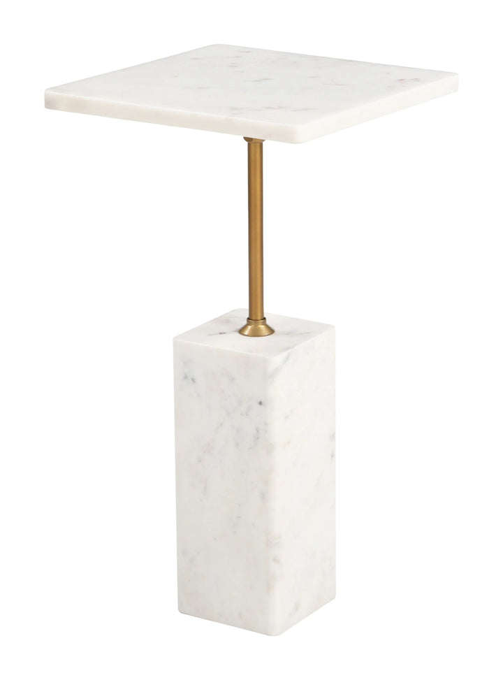 SwayLiving Naht Side Table White ACCENT TABLES