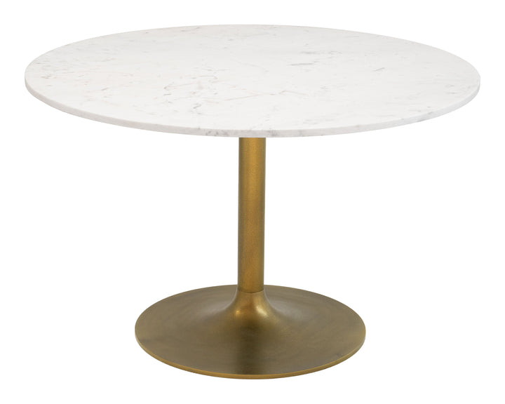 Ithaca Dining Table White & Gold