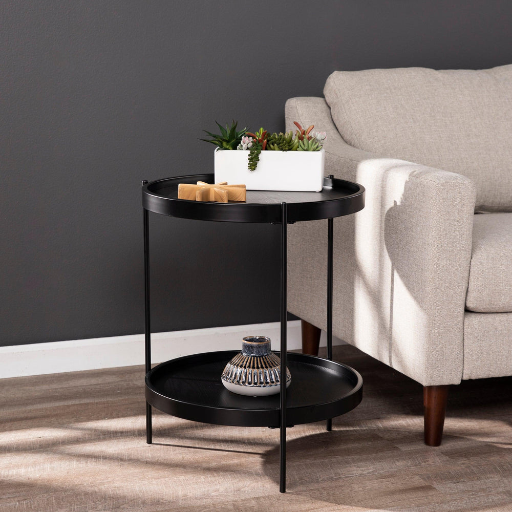 SwayLiving Verlington Round Farmhouse Style End Table ACCENT TABLES
