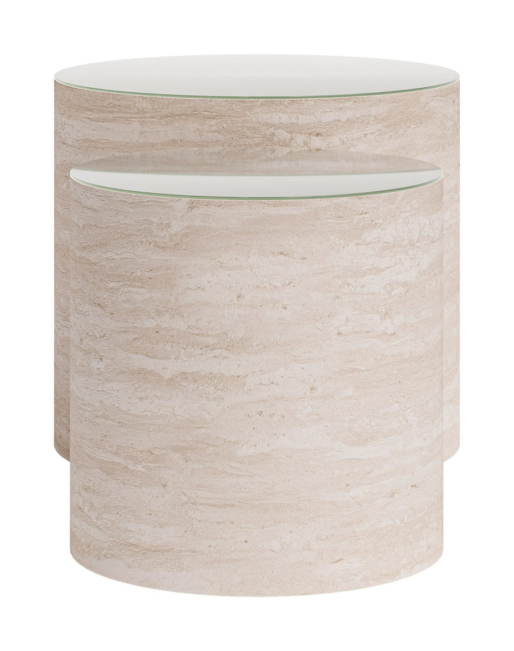 Carzo Coffee Table Set (2-Piece) Stone Beige