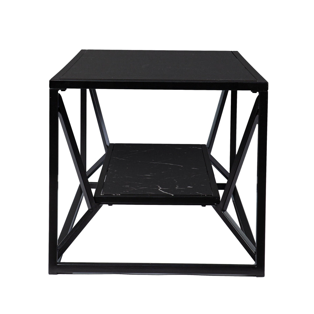 SwayLiving Argall Glass-Top Cocktail Table w/ Storage COFFEE TABLES