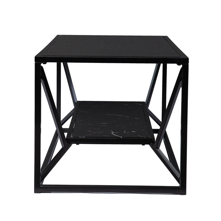 SwayLiving Argall Glass-Top Cocktail Table w/ Storage COFFEE TABLES