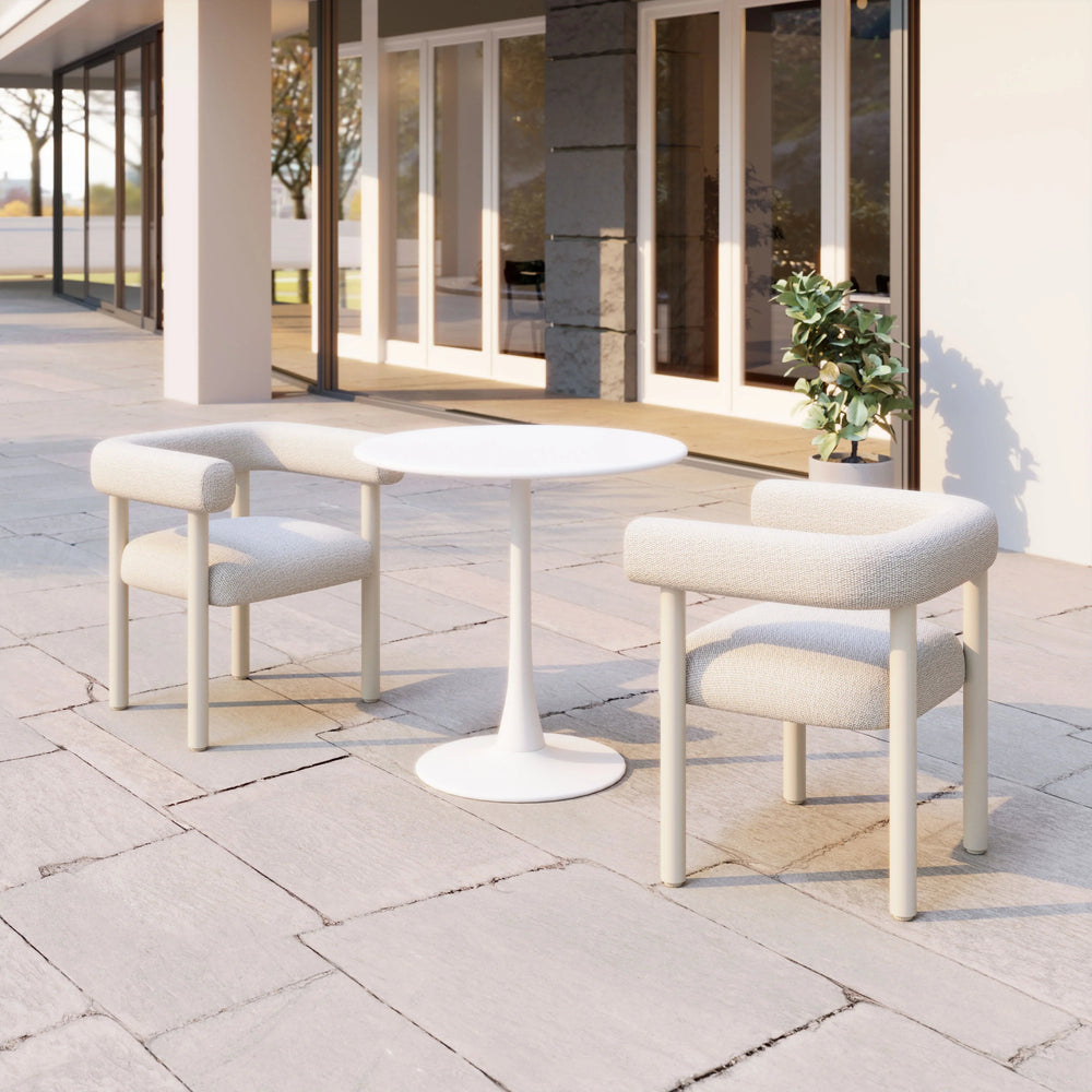 SwayLiving Sunbath Dining Chair (Set of 2) White OUTDOOR DINING CHAIRS