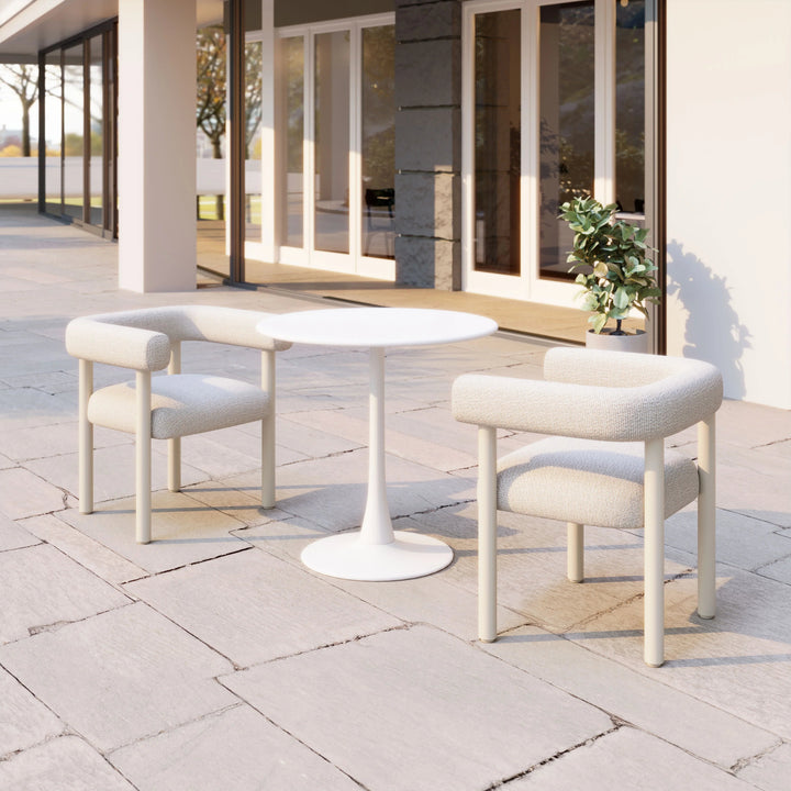 SwayLiving Sunbath Dining Chair (Set of 2) White OUTDOOR DINING CHAIRS
