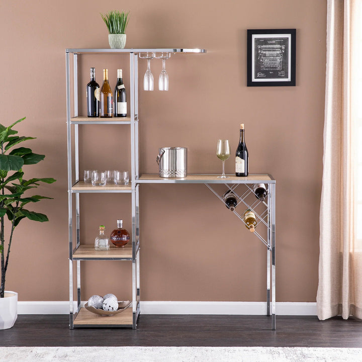 SwayLiving Northdom Serving Table w/ Bar Storage BAR + BAR CARTS