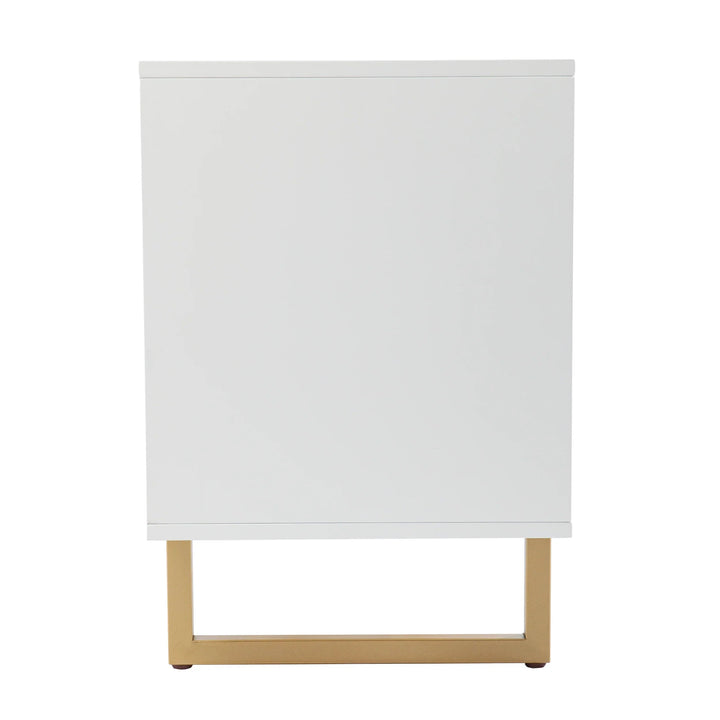SwayLiving Mursley Media Cabinet w/ Storage - White MEDIA + TV STANDS