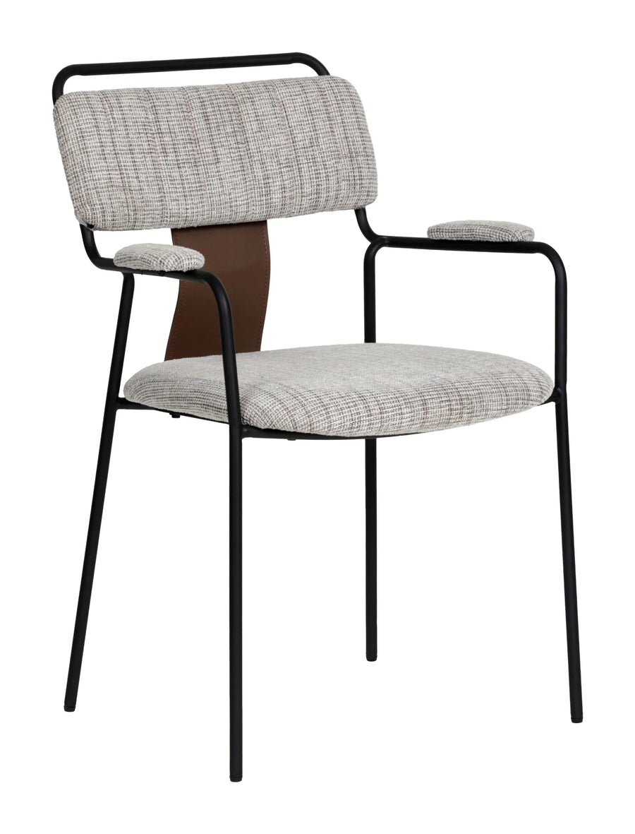 SwayLiving Couva Dining Chair (Set of 2) Gray Tweed DINING CHAIRS