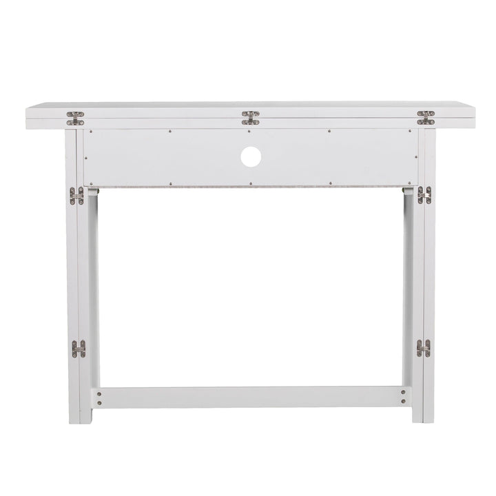 SwayLiving Kempsey Convertible Console-to-Dining Table - White DINING TABLES
